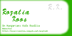 rozalia koos business card